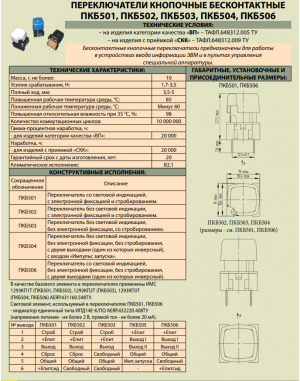 Переключатель ПКБ502