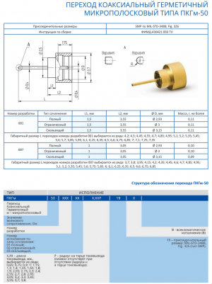 Переход ПКГм-50-001-03-1,30Р-19-В ФИМД.430421.003ТУ