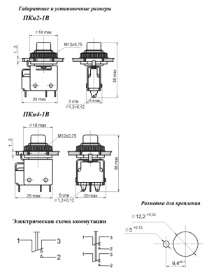 Переключатель ПКН2-1В