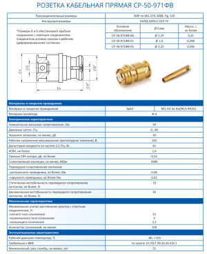 Розетка СР-50-971ФВ-02 КАПД.434511.019 ТУ