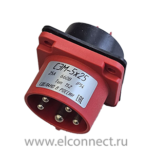 Вилка панельная СЭМ-5х25-152.0
